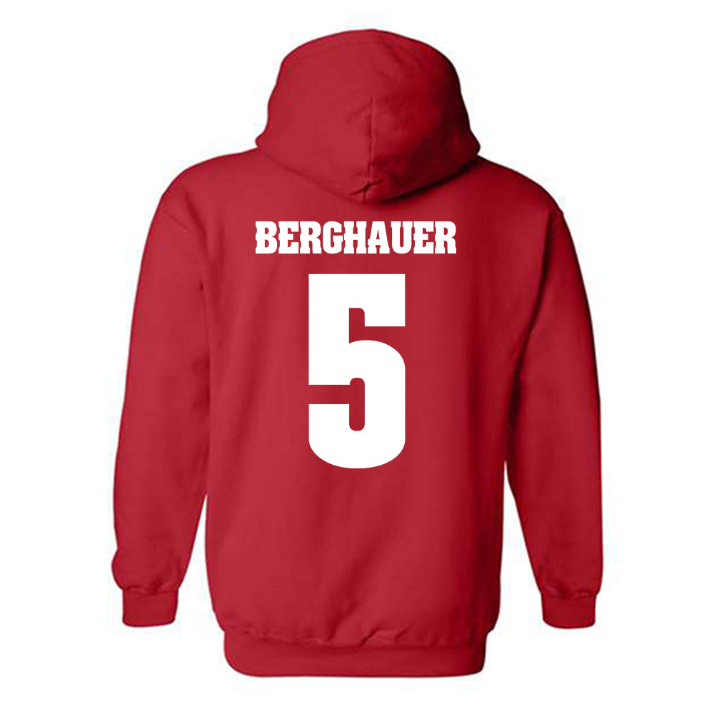 Wisconsin - NCAA Men's Soccer : Ryan Berghauer - Classic Shersey Hooded Sweatshirt-1