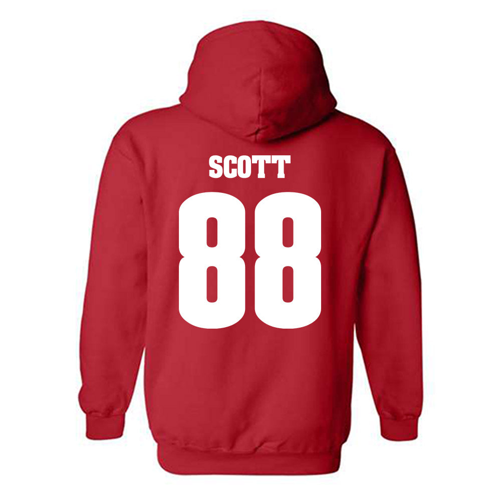 Wisconsin - NCAA Women's Volleyball : Kymora Scott - Classic Shersey Hooded Sweatshirt-1