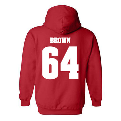 Wisconsin - NCAA Football : Evan Brown - Classic Shersey Hooded Sweatshirt-1