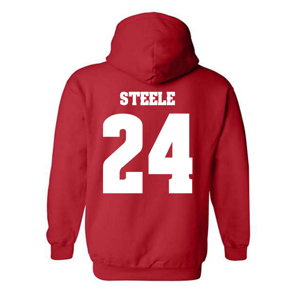 Wisconsin - NCAA Women's Basketball : Laci Steele - Classic Shersey Hooded Sweatshirt-1