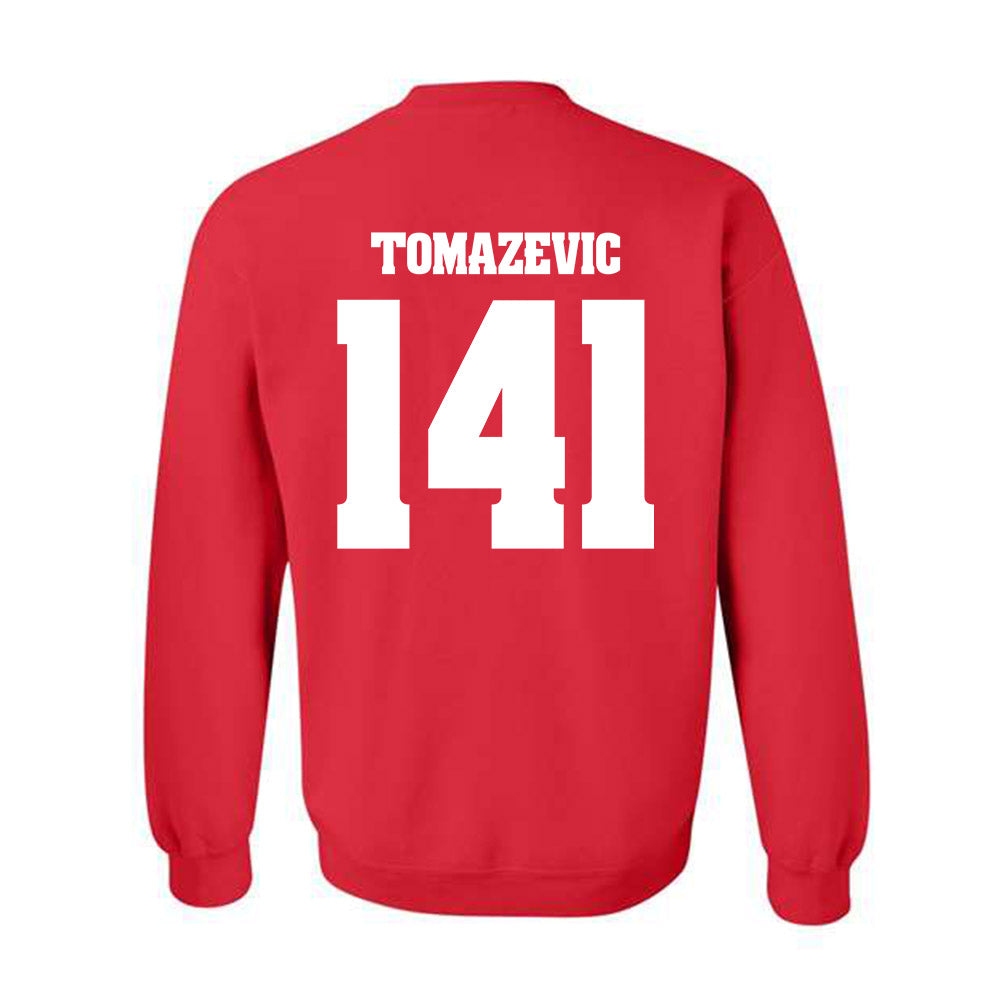 Wisconsin - NCAA Wrestling : Peter Tomazevic - Classic Shersey Crewneck Sweatshirt-1