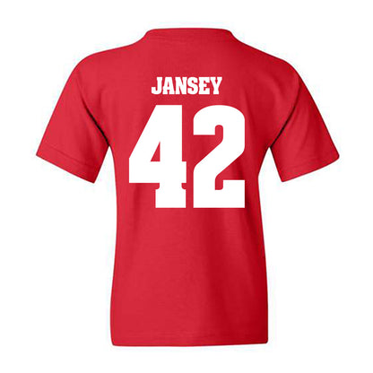 Wisconsin - NCAA Football : Tyler Jansey - Classic Shersey Youth T-Shirt-1
