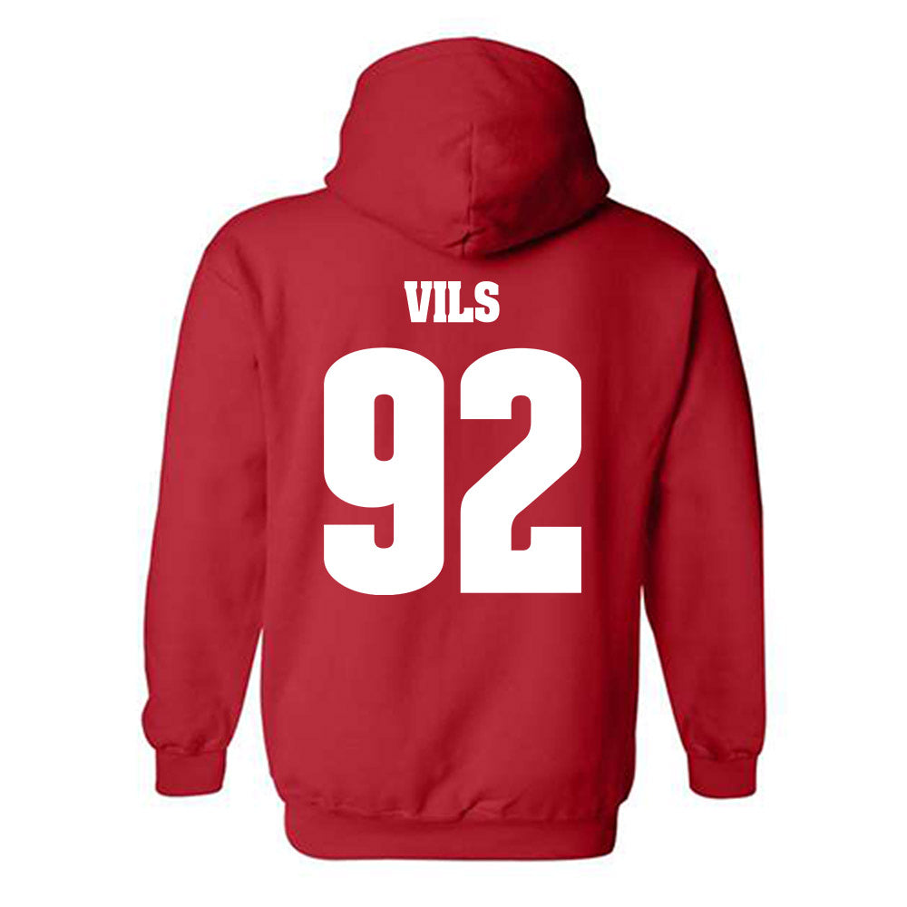 Wisconsin - NCAA Football : Nolan Vils - Classic Shersey Hooded Sweatshirt-1