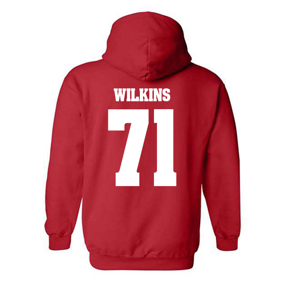 Wisconsin - NCAA Football : Pj Wilkins - Classic Shersey Hooded Sweatshirt-1