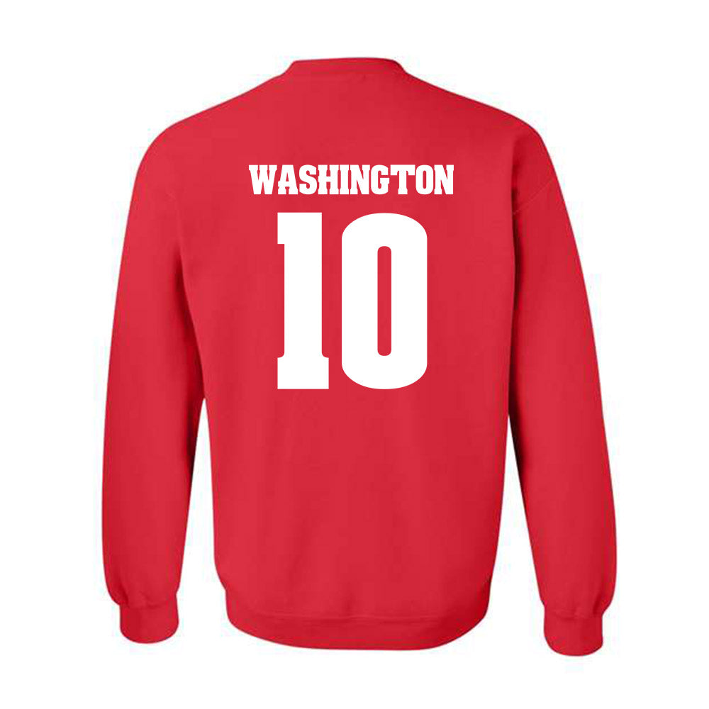 Wisconsin - NCAA Football : Jahmare Washington - Classic Shersey Crewneck Sweatshirt-1