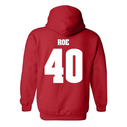 Wisconsin - NCAA Football : James Roe - Classic Shersey Hooded Sweatshirt-1