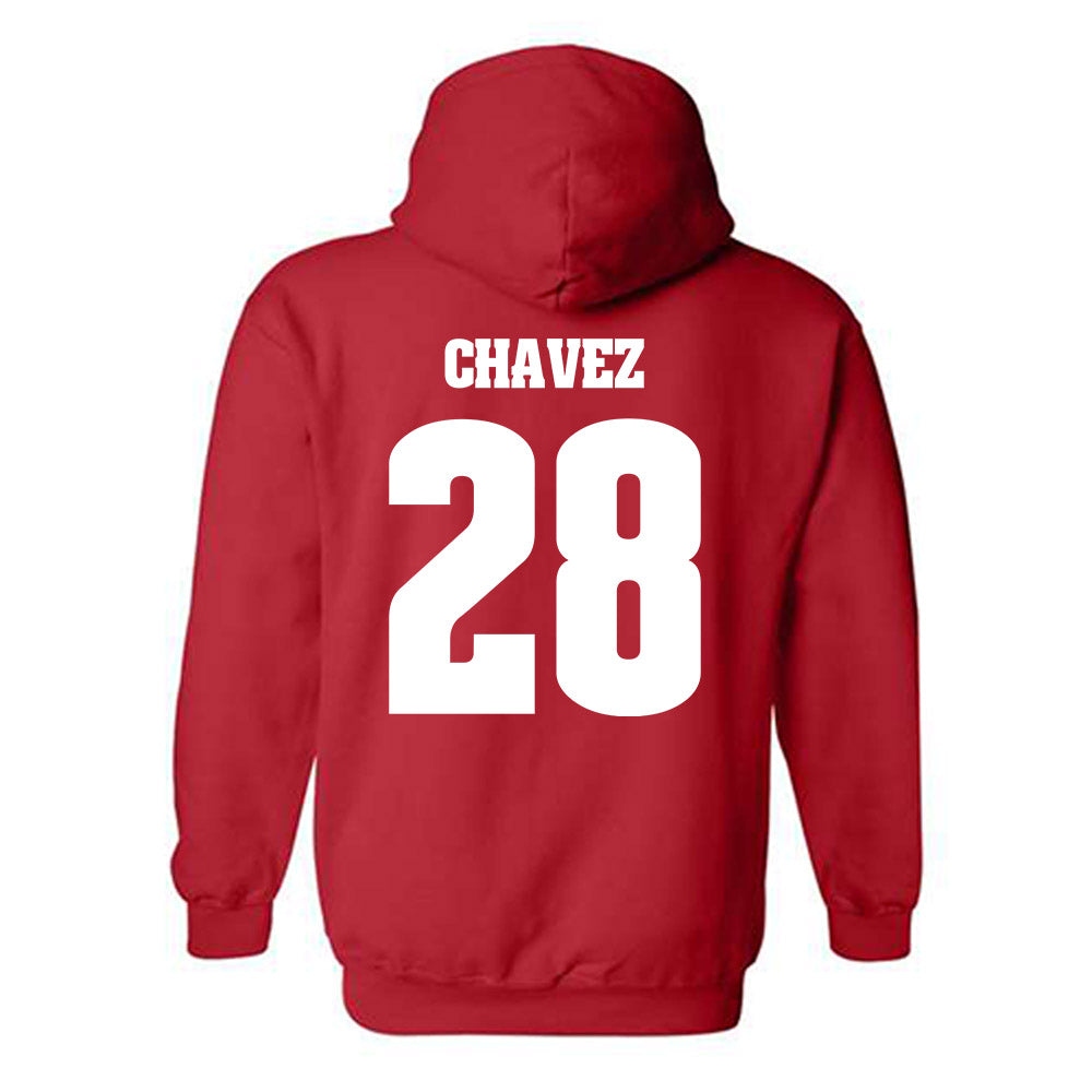 Wisconsin - NCAA Men's Soccer : Andrew Chavez - Classic Shersey Hooded Sweatshirt-1