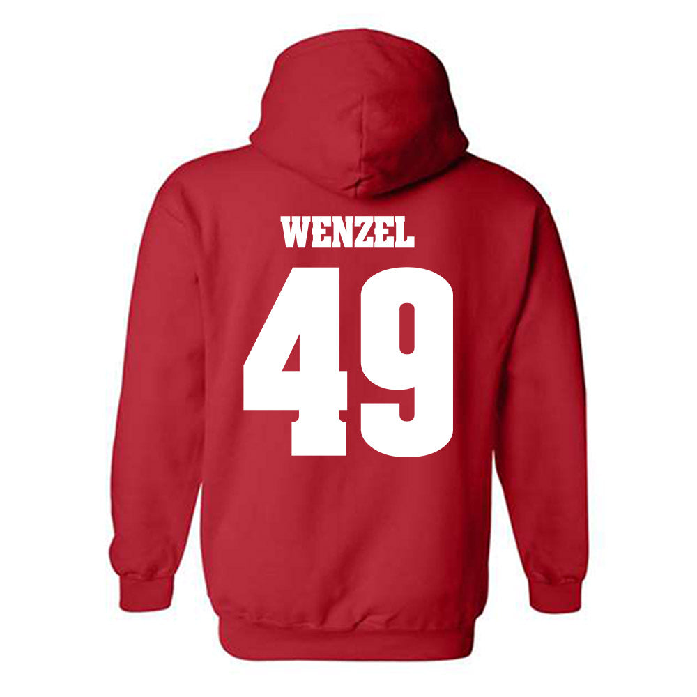 Wisconsin - NCAA Football : Ben Wenzel - Classic Shersey Hooded Sweatshirt-1