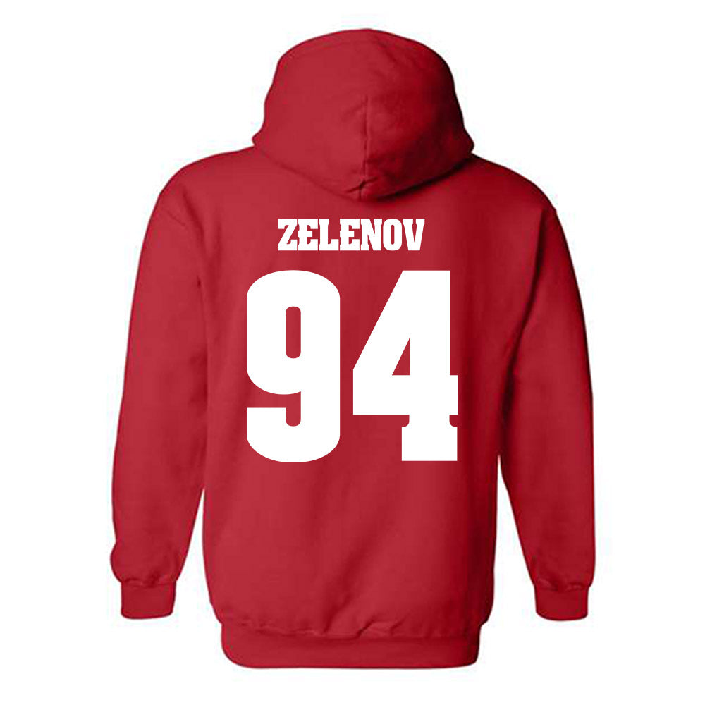 Wisconsin - NCAA Men's Ice Hockey : Vasily Zelenov - Classic Shersey Hooded Sweatshirt-1