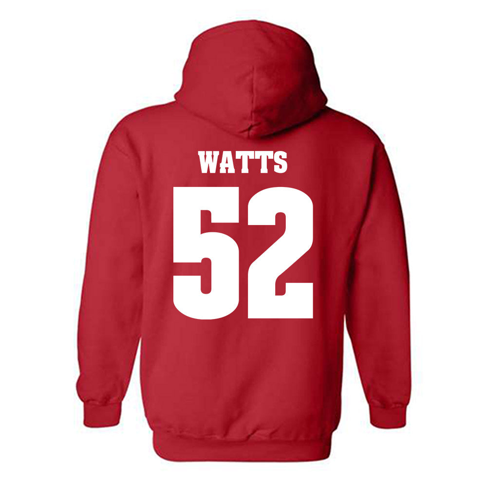 Wisconsin - NCAA Football : Hardy Watts - Classic Shersey Hooded Sweatshirt-1
