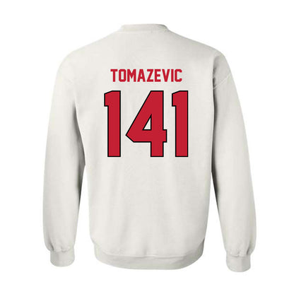 Wisconsin - NCAA Wrestling : Peter Tomazevic - Classic Shersey Crewneck Sweatshirt-1