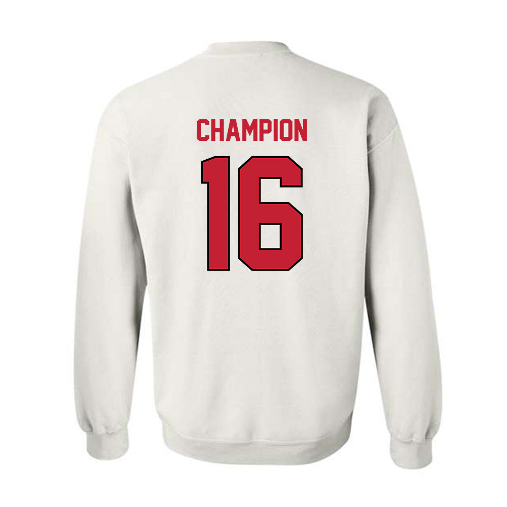 Wisconsin - NCAA Women's Volleyball : Decelise Champion - Classic Shersey Crewneck Sweatshirt-1