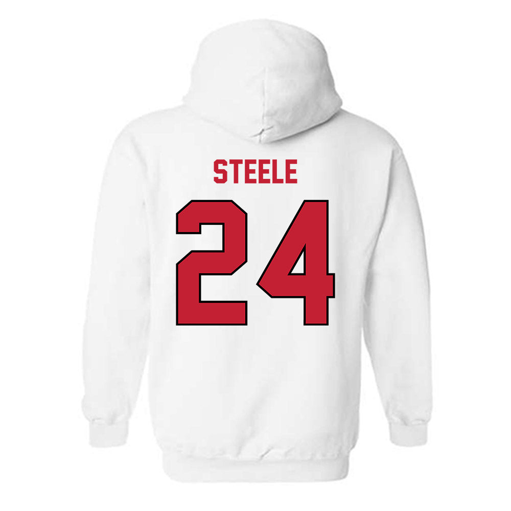 Wisconsin - NCAA Women's Basketball : Laci Steele - Classic Shersey Hooded Sweatshirt-1