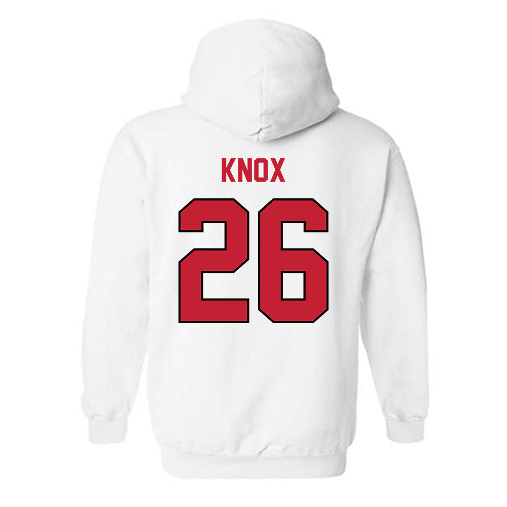 Wisconsin - NCAA Men's Ice Hockey : Weston Knox - Classic Shersey Hooded Sweatshirt-1