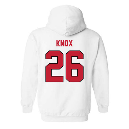 Wisconsin - NCAA Men's Ice Hockey : Weston Knox - Classic Shersey Hooded Sweatshirt-1