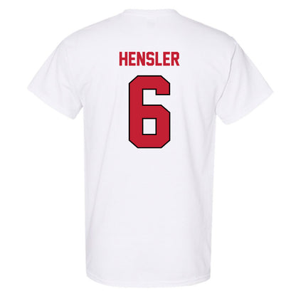 Wisconsin - NCAA Men's Ice Hockey : Logan Hensler - Classic Shersey T-Shirt-1