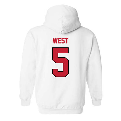 Wisconsin - NCAA Football : Bryce West - Classic Shersey Hooded Sweatshirt-1