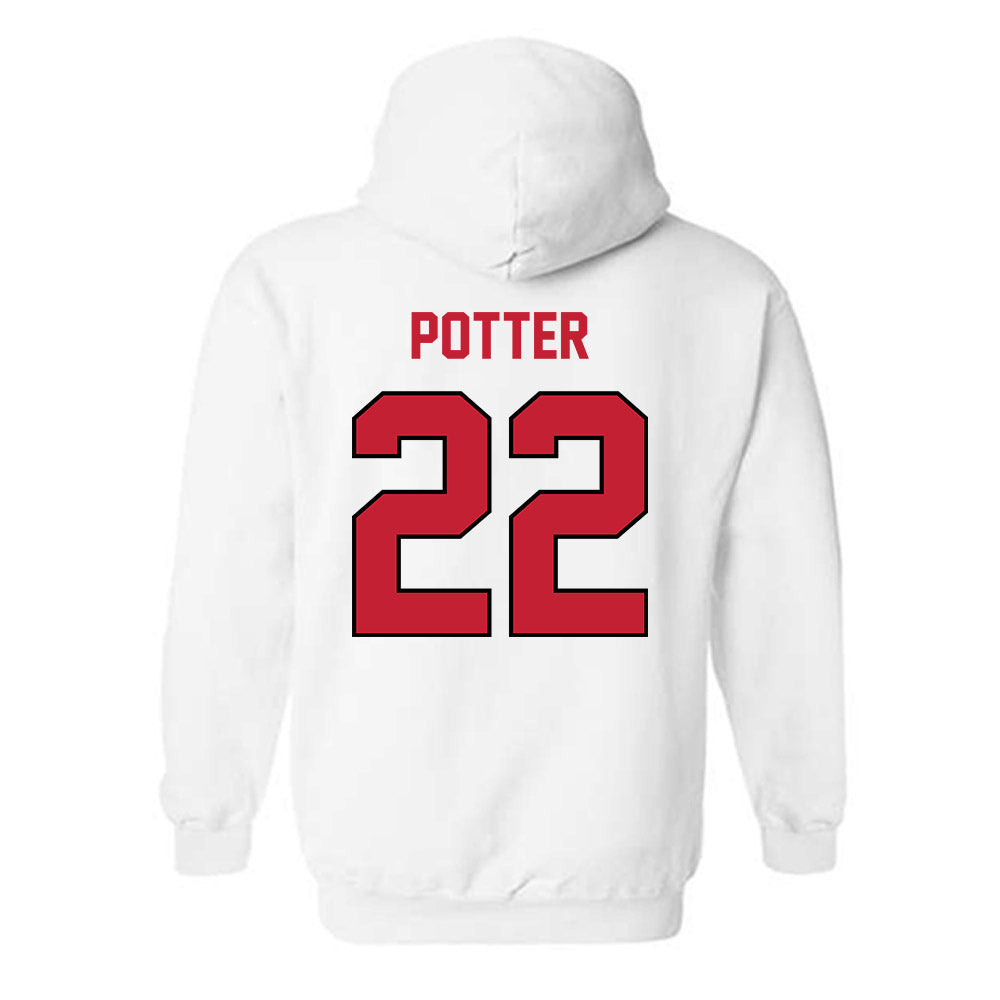 Wisconsin - NCAA Women's Ice Hockey : Laney Potter - Classic Shersey Hooded Sweatshirt-1
