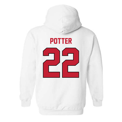Wisconsin - NCAA Women's Ice Hockey : Laney Potter - Classic Shersey Hooded Sweatshirt-1