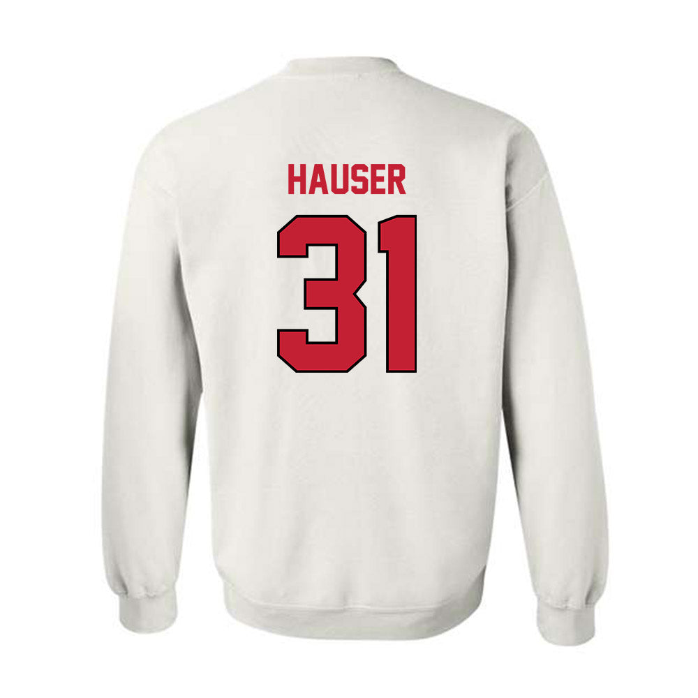 Wisconsin - NCAA Men's Ice Hockey : Daniel Hauser - Classic Shersey Crewneck Sweatshirt-1