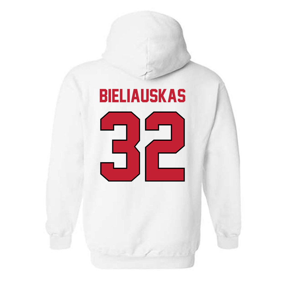 Wisconsin - NCAA Men's Basketball : Aleksas Bieliauskas - Classic Shersey Hooded Sweatshirt-1