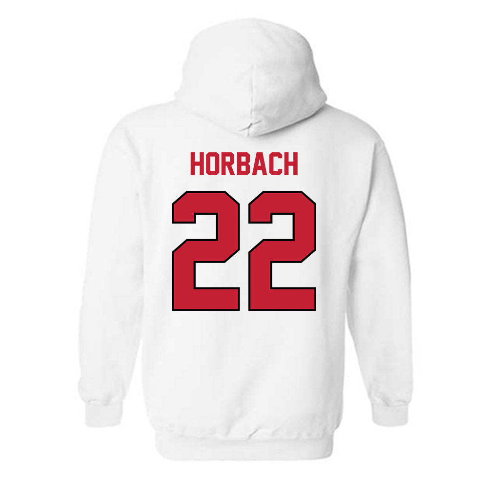 Wisconsin - NCAA Men's Ice Hockey : Jack Horbach - Classic Shersey Hooded Sweatshirt-1