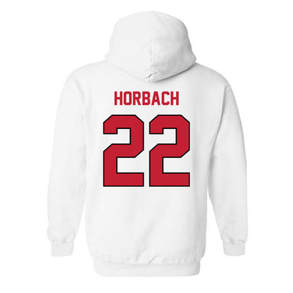 Wisconsin - NCAA Men's Ice Hockey : Jack Horbach - Classic Shersey Hooded Sweatshirt-1