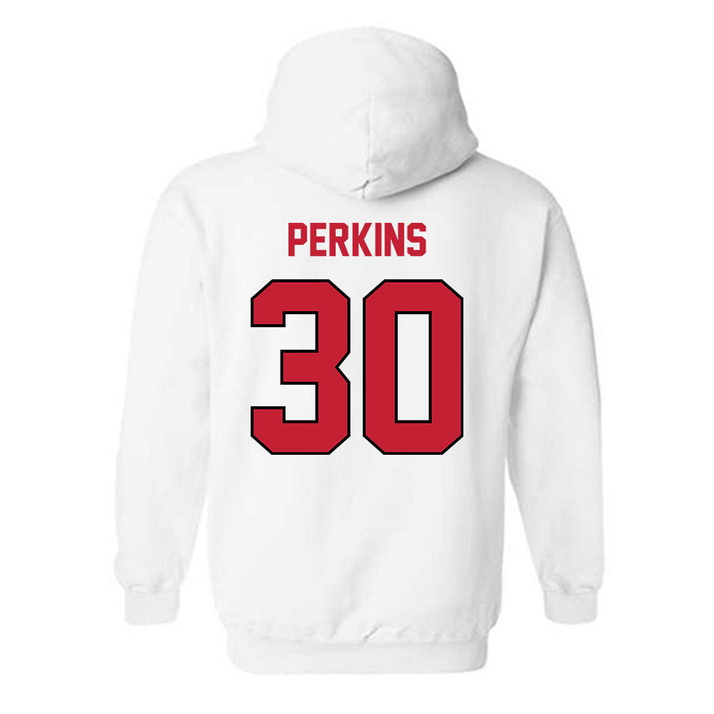 Wisconsin - NCAA Football : Charles Perkins - Classic Shersey Hooded Sweatshirt-1