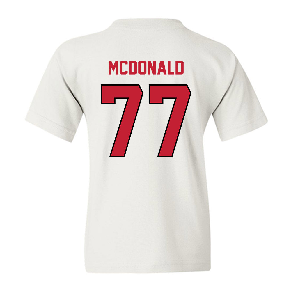 Wisconsin - NCAA Football : Will McDonald - Classic Shersey Youth T-Shirt-1