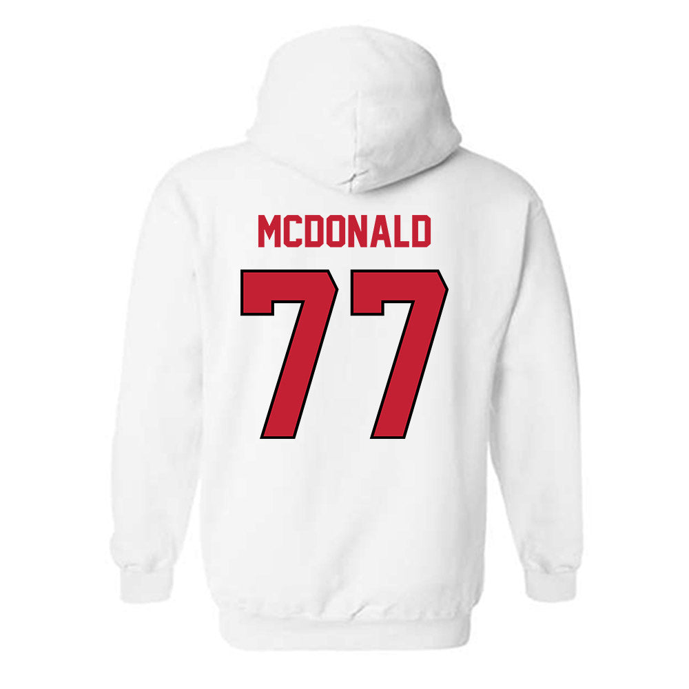 Wisconsin - NCAA Football : Will McDonald - Classic Shersey Hooded Sweatshirt-1