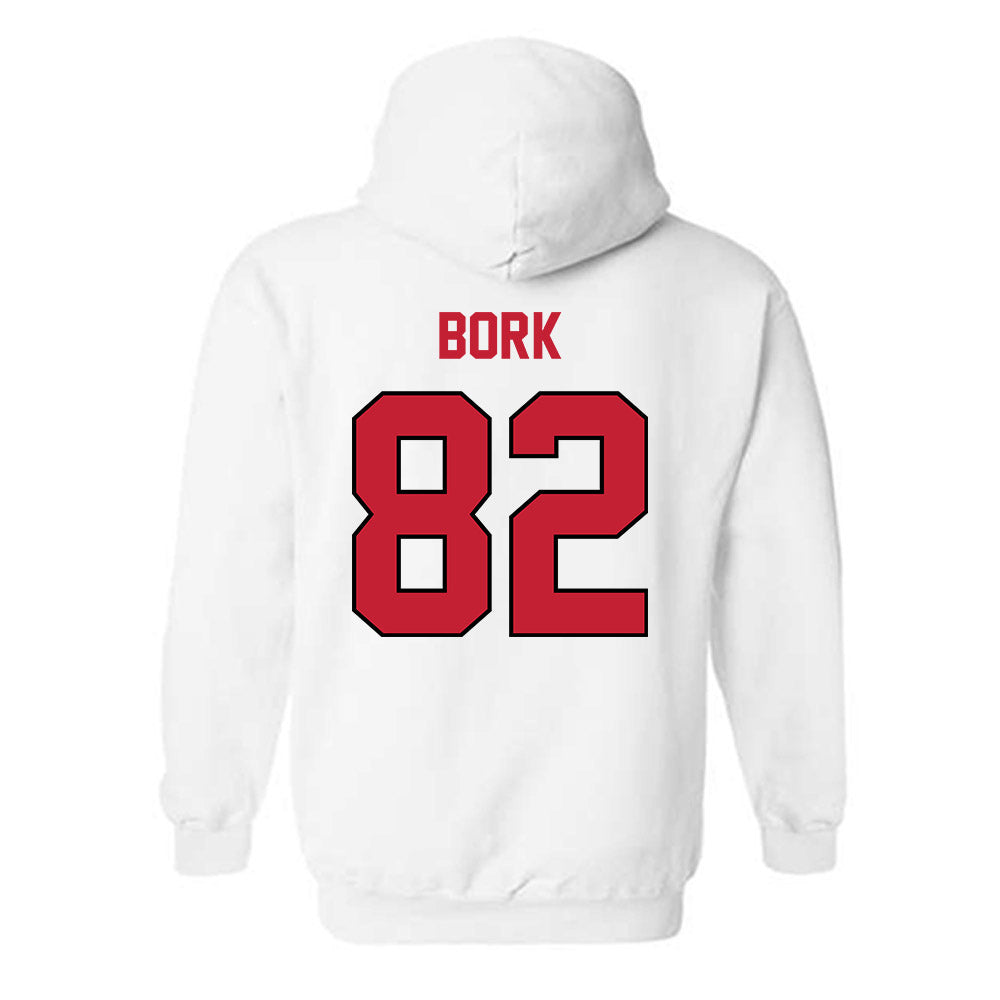 Wisconsin - NCAA Football : Emmett Bork - Classic Shersey Hooded Sweatshirt-1