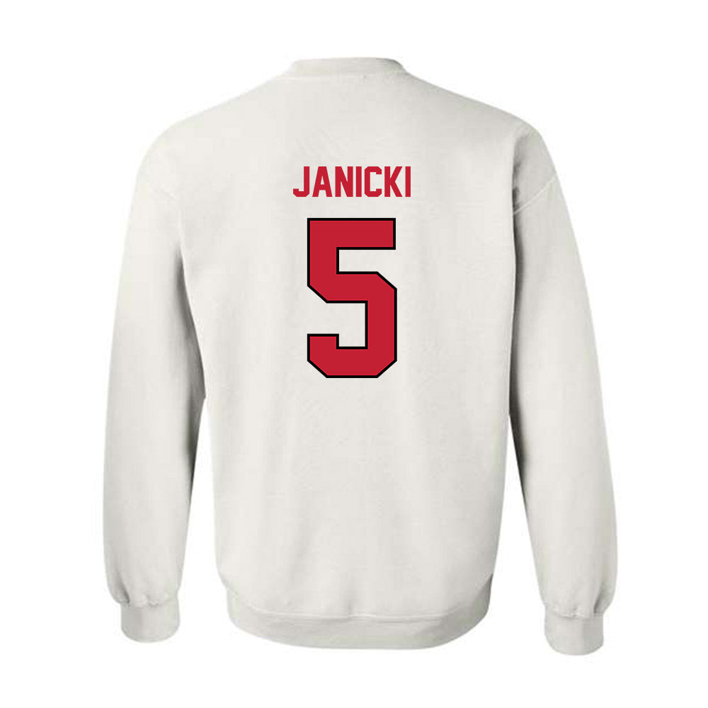 Wisconsin - NCAA Men's Basketball : Jack Janicki - Classic Shersey Crewneck Sweatshirt-1