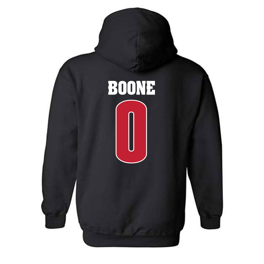 Wisconsin - NCAA Football : Justus Boone - Classic Shersey Hooded Sweatshirt-1