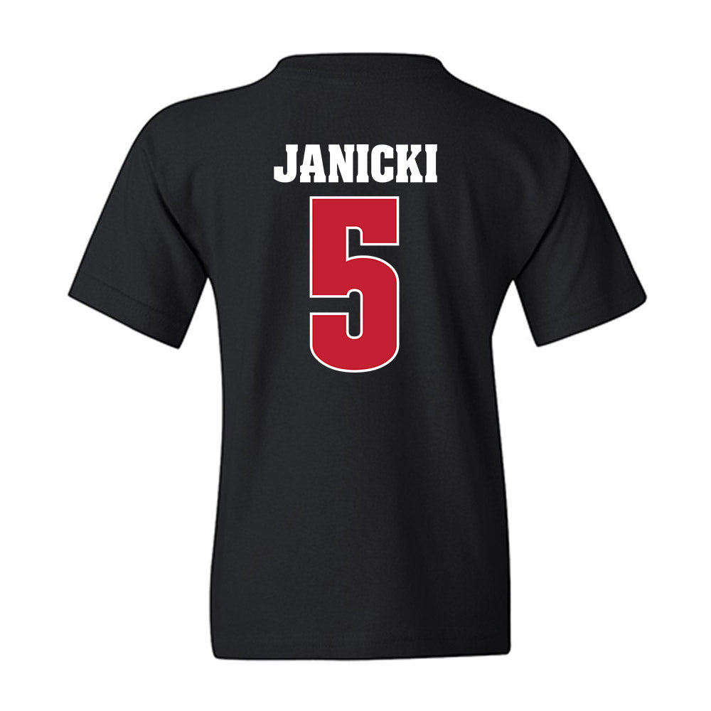 Wisconsin - NCAA Men's Basketball : Jack Janicki - Classic Shersey Youth T-Shirt-1