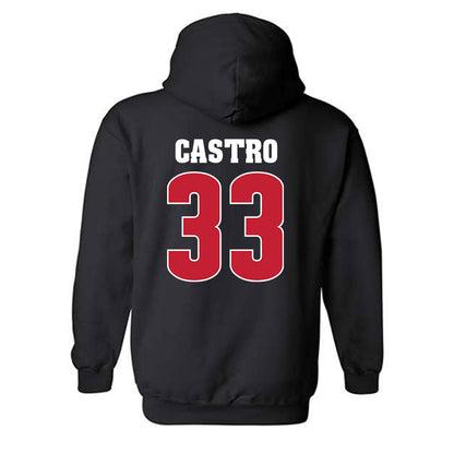 Wisconsin - NCAA Men's Ice Hockey : Anton castro - Classic Shersey Hooded Sweatshirt-1