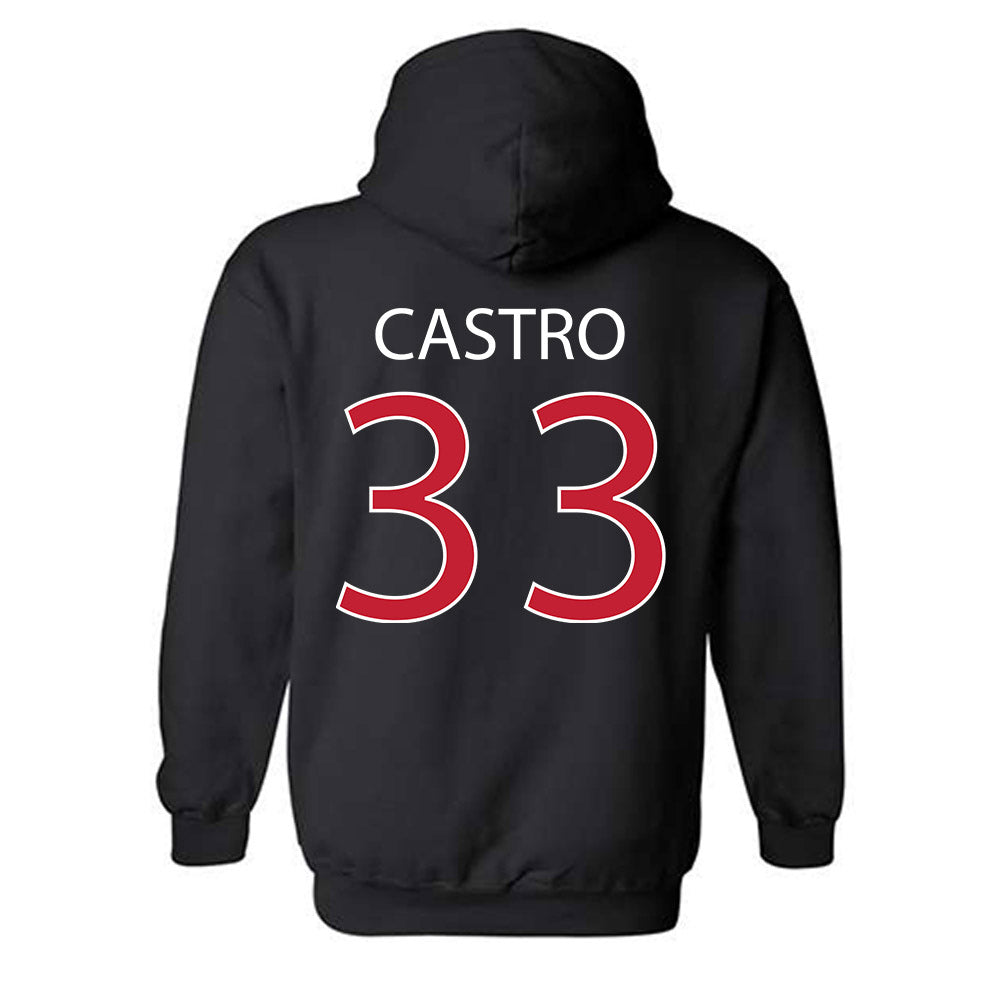 Wisconsin - NCAA Men's Ice Hockey : Anton castro - Classic Shersey Hooded Sweatshirt-1