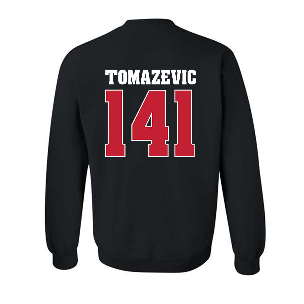 Wisconsin - NCAA Wrestling : Peter Tomazevic - Classic Shersey Crewneck Sweatshirt-1