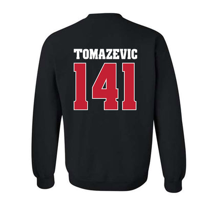 Wisconsin - NCAA Wrestling : Peter Tomazevic - Classic Shersey Crewneck Sweatshirt-1