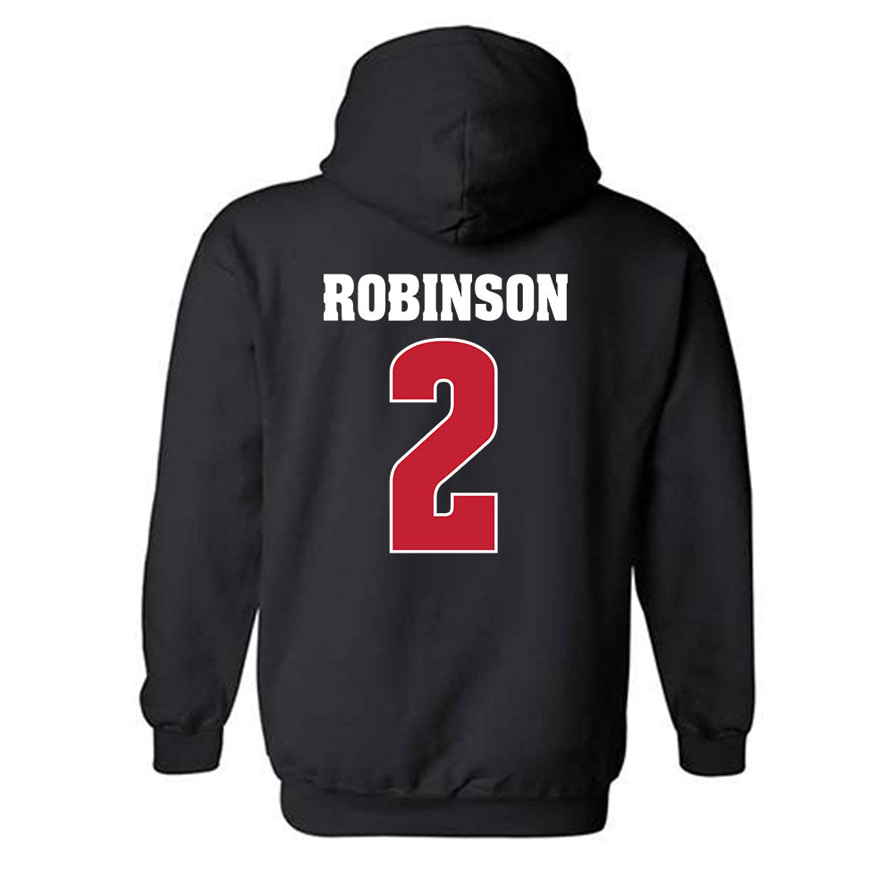 Wisconsin - NCAA Football : Javan Robinson - Classic Shersey Hooded Sweatshirt-1