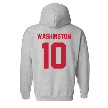 Wisconsin - NCAA Football : Jahmare Washington - Classic Shersey Hooded Sweatshirt-1