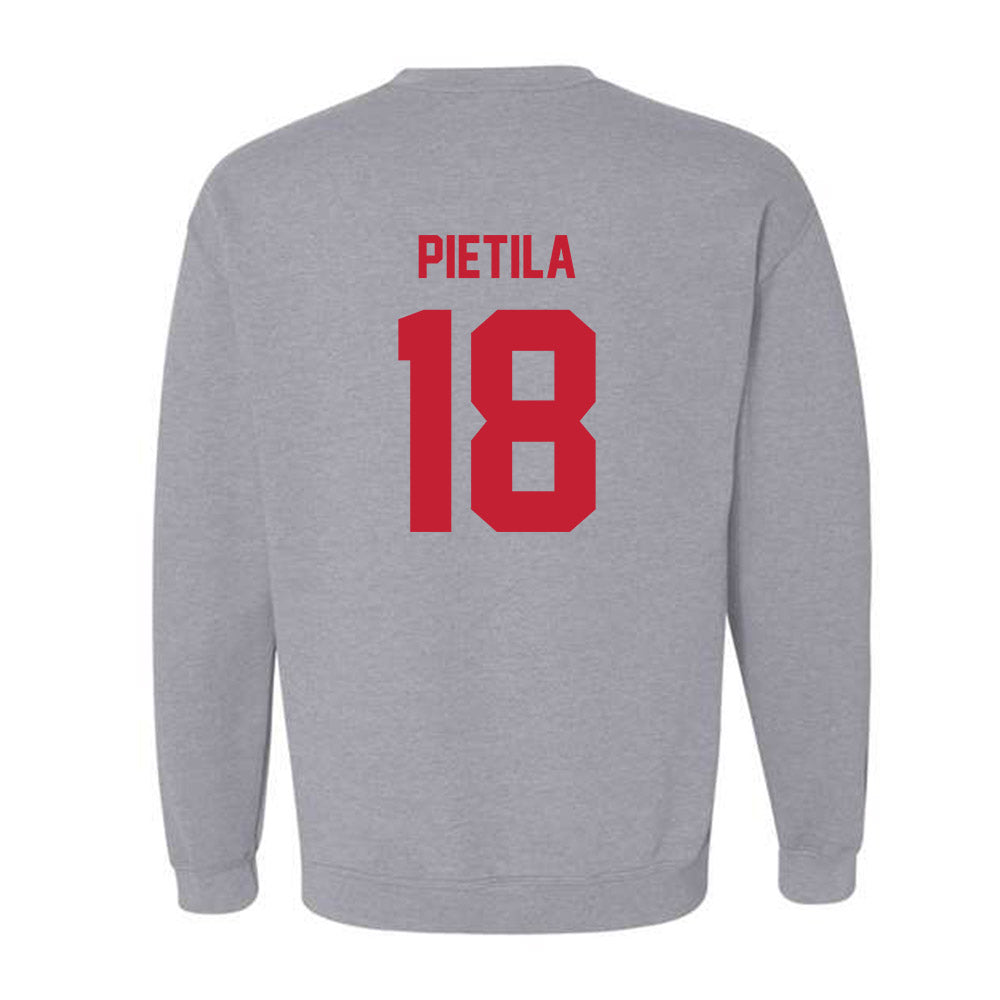 Wisconsin - NCAA Men's Ice Hockey : Adam Pietila - Classic Shersey Crewneck Sweatshirt-1