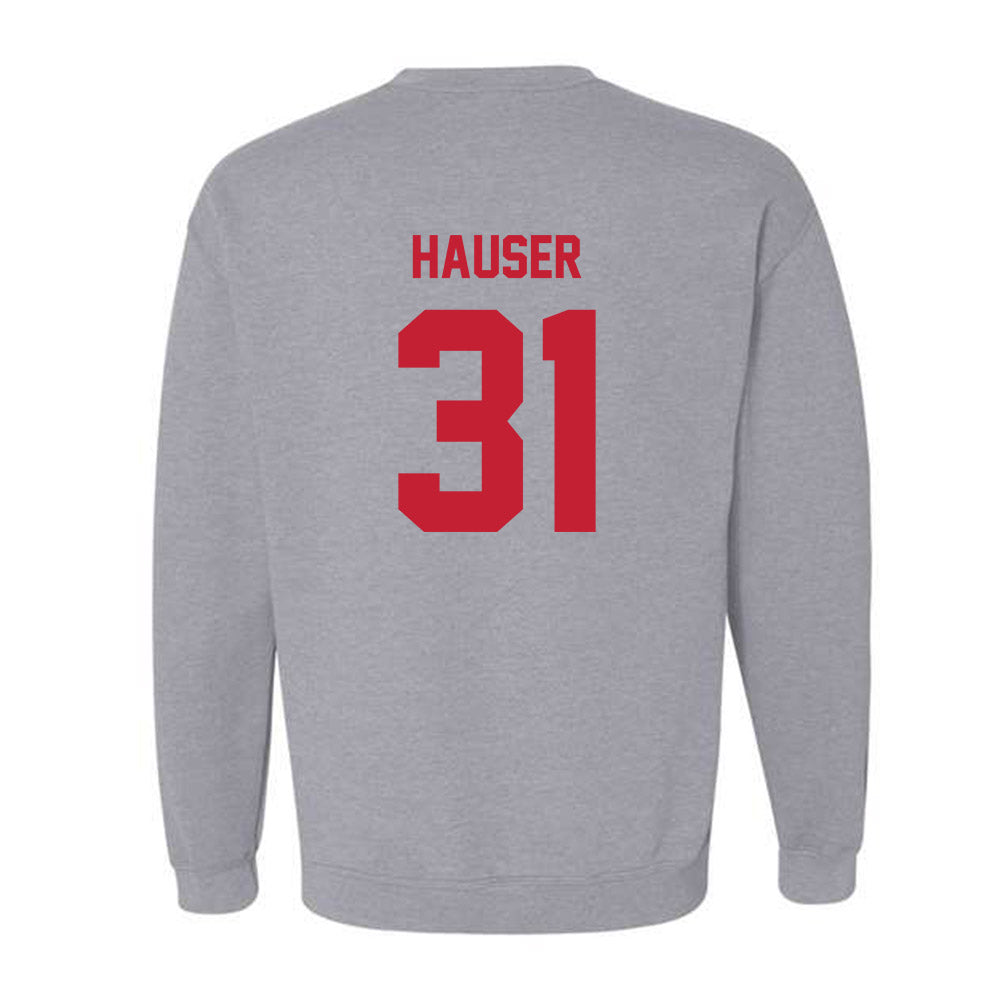 Wisconsin - NCAA Men's Ice Hockey : Daniel Hauser - Classic Shersey Crewneck Sweatshirt-1