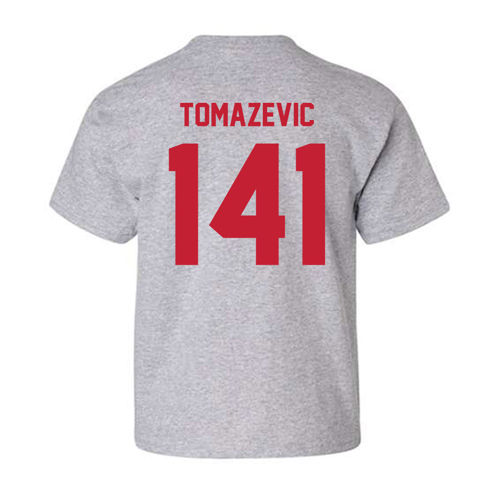 Wisconsin - NCAA Wrestling : Peter Tomazevic - Classic Shersey Youth T-Shirt-1