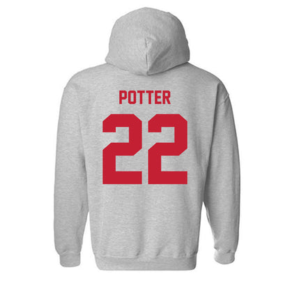 Wisconsin - NCAA Women's Ice Hockey : Laney Potter - Classic Shersey Hooded Sweatshirt-1