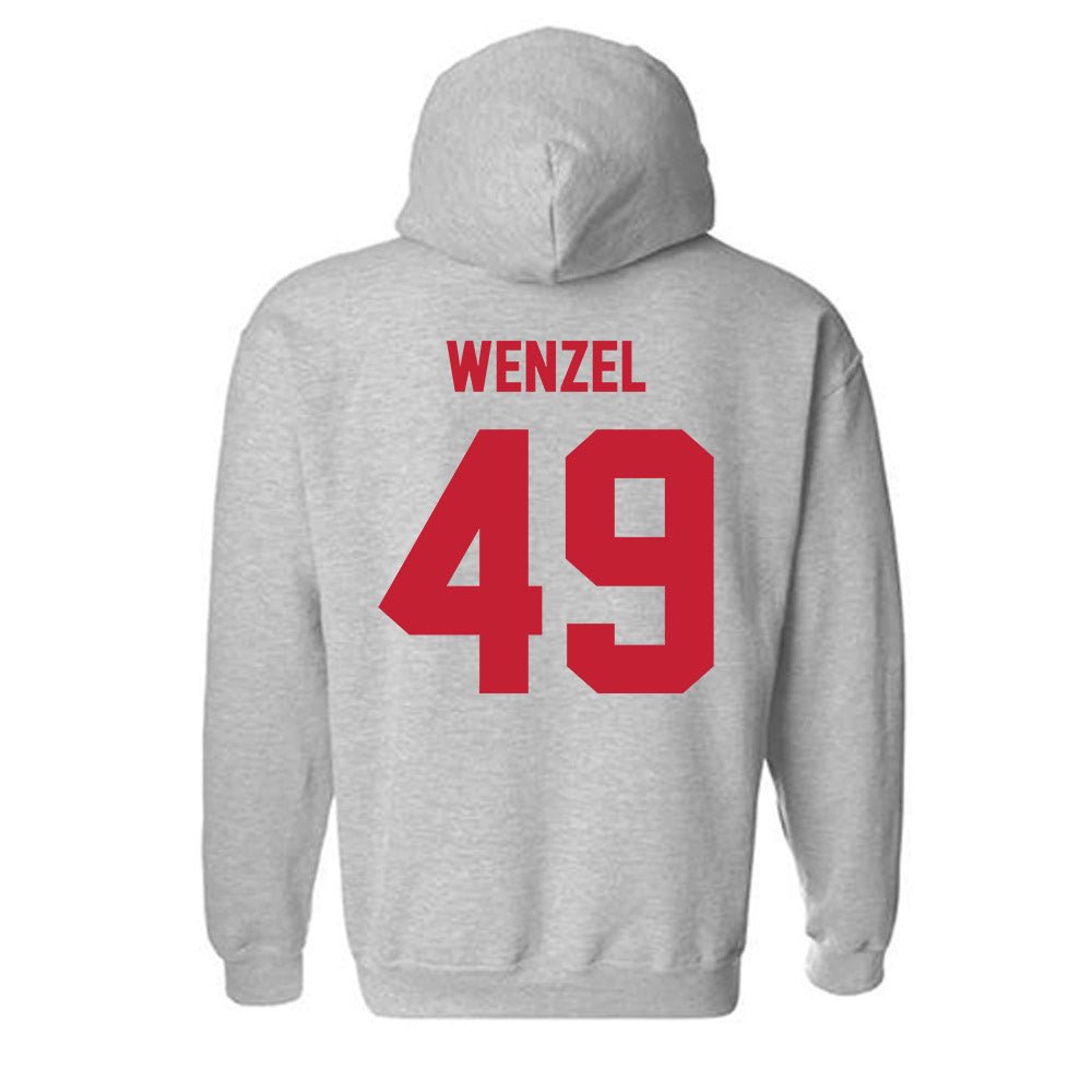 Wisconsin - NCAA Football : Ben Wenzel - Classic Shersey Hooded Sweatshirt-1