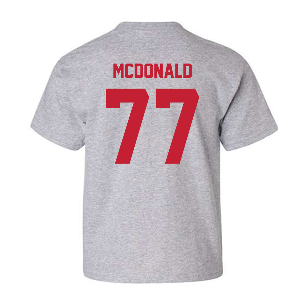 Wisconsin - NCAA Football : Will McDonald - Classic Shersey Youth T-Shirt-1