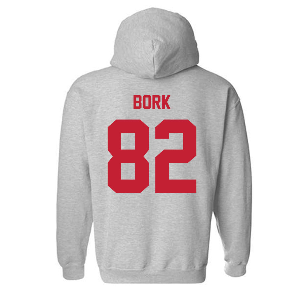 Wisconsin - NCAA Football : Emmett Bork - Classic Shersey Hooded Sweatshirt-1