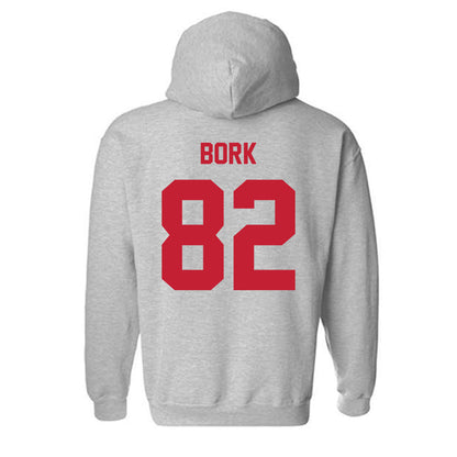 Wisconsin - NCAA Football : Emmett Bork - Classic Shersey Hooded Sweatshirt-1