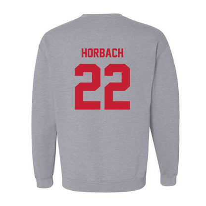 Wisconsin - NCAA Men's Ice Hockey : Jack Horbach - Classic Shersey Crewneck Sweatshirt-1