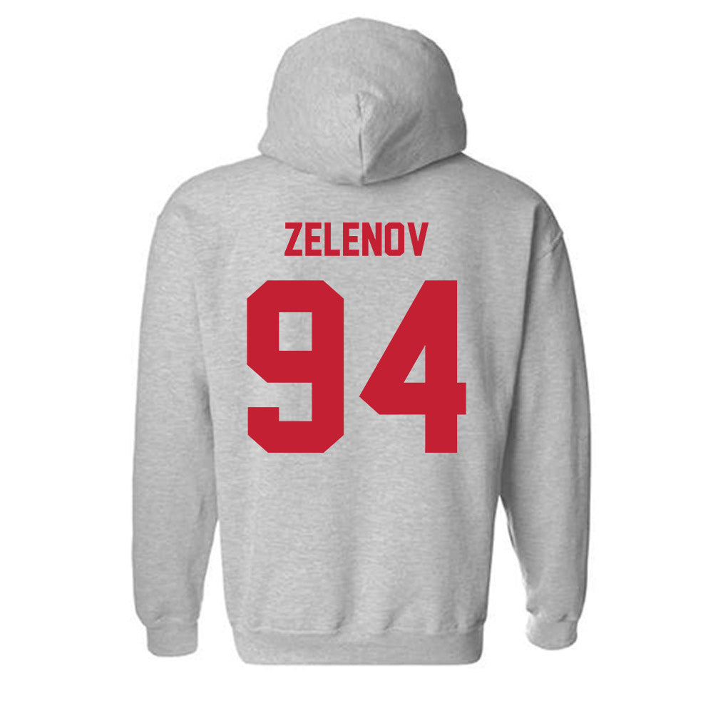 Wisconsin - NCAA Men's Ice Hockey : Vasily Zelenov - Classic Shersey Hooded Sweatshirt-1